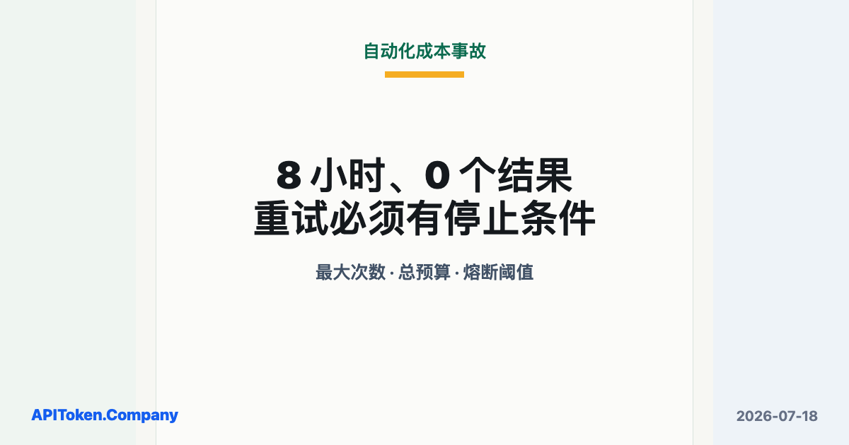 8 小时、0 个结果：脚本重试一整夜，预算却没有停