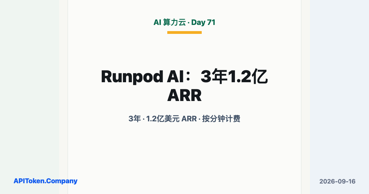 Runpod Reached $120M ARR in Three Years With GPU Cloud
