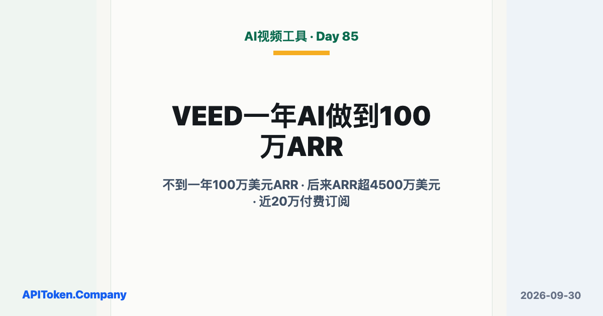 VEED Reached $1M in ARR in Less Than a Year and Later Surpassed $45M
